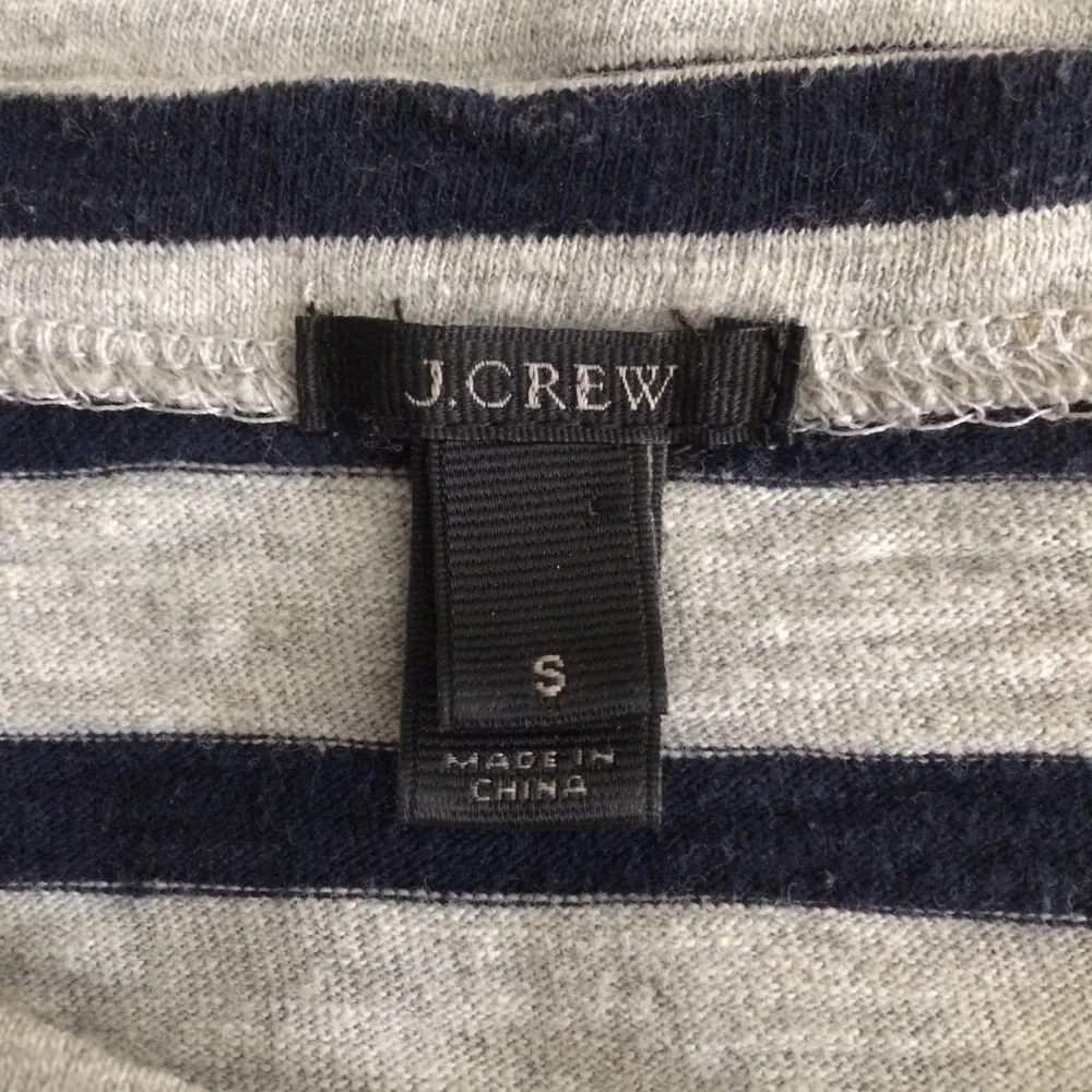 J. crew foil strip tee small